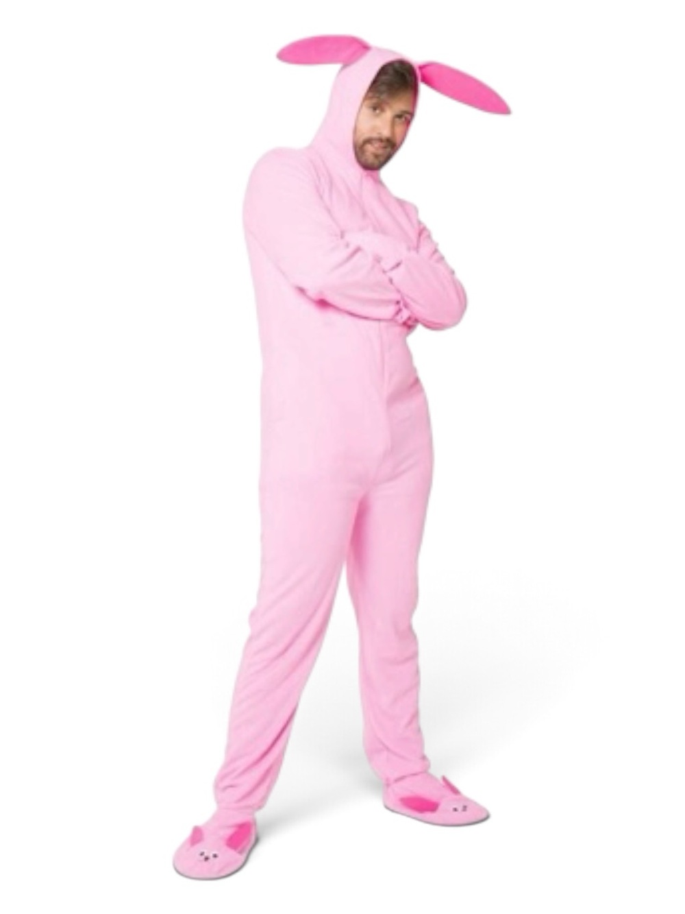 A Christmas Story Pink Bunny Pajama Costume Union Suit Men’s S/M NWT